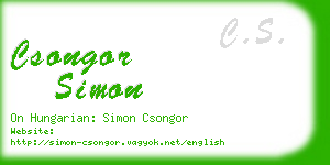 csongor simon business card